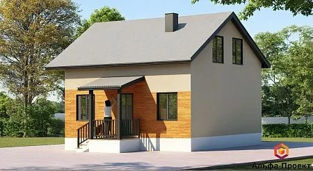 Проект дома из СИП 88м2 с балконом