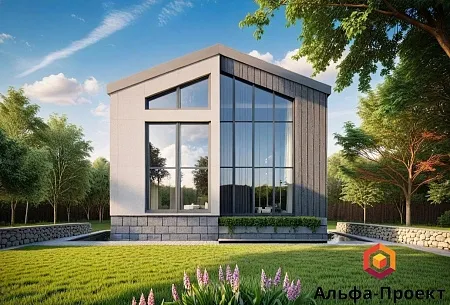 Готовый проект каркасного дома "Барнхаус 50"