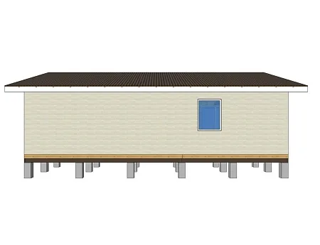 Проект каркасного дома 37м2 с лофтом