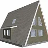 Проект каркасного дома &amp;quot;А-фрейм 10х13&amp;quot;, 162м2