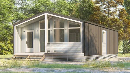 Проект каркасного дома "Барнхаус 70"