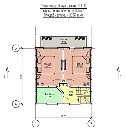 Проект дома из СИП "Селена" 80м2