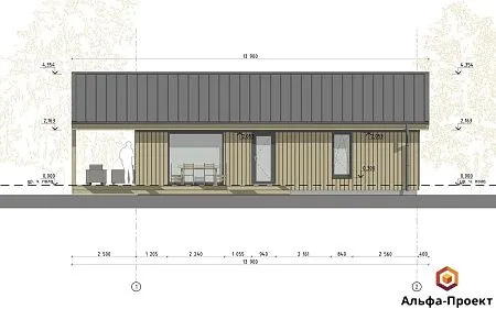 Проект каркасного "Сканди 120" (зеркальный)