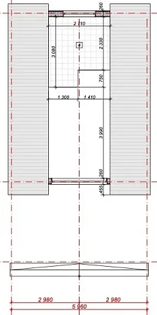Готовый проект каркасного дома "А-фрейм 6х7.5", 66 м2