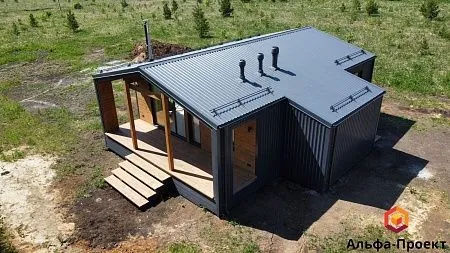 Проект каркасного дома "Барнхаус 90,5"