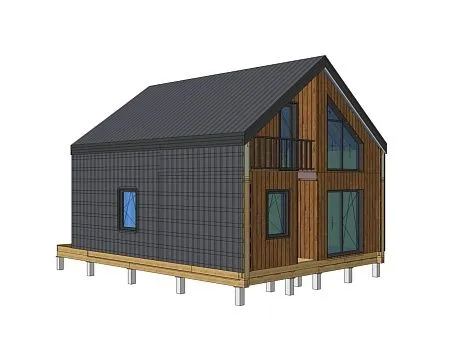 Проект каркасного Барнхаус 58 м2