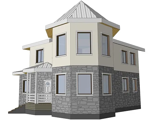 Проект каркасного дома 210 м2