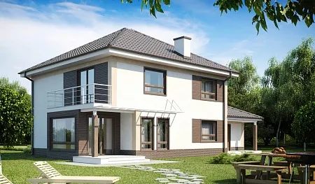 Проект дома 214м2 (10,8х16,1 м) из газобетона