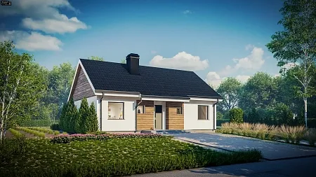 Проект дома 85м2 (8,4х12,3 м) из газобетона
