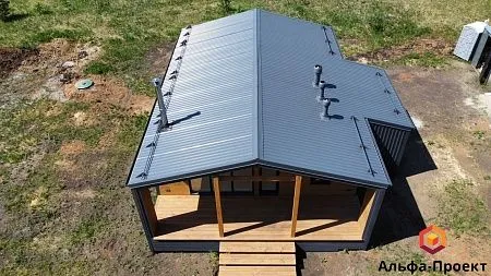 Проект каркасного дома "Барнхаус 90,5"