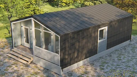 Проект каркасного дома "Барнхаус 70"