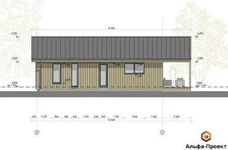 Проект каркасного "Сканди 120" (зеркальный)