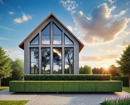 Готовый проект каркасного дома "Барнхаус 55"