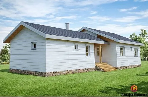 Проект каркасного дома с баней 153м2 Проект каркасного дома с баней 153м2