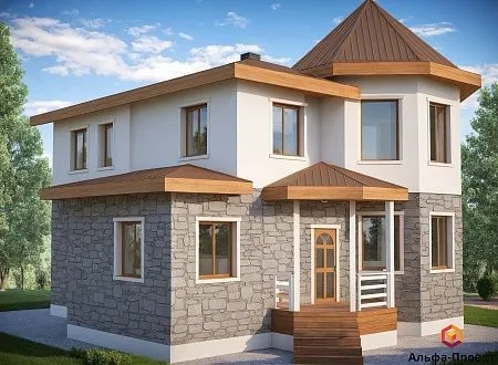 Проект каркасного дома 210 м2