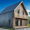 Проект каркасного "Барнхаус", 8х10 м, 160 м2 Проект каркасного "Барнхаус", 8х10 м, 160 м2