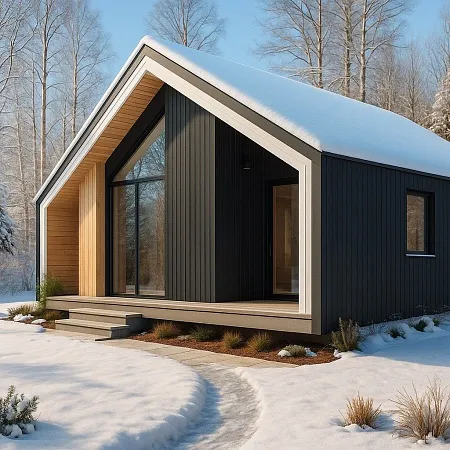 Проект каркасного Барнхаус 10х11,11 м, 128 м2