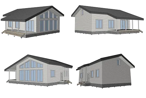 Проект каркасного дома 140 м2 Проект каркасного дома 140 м2