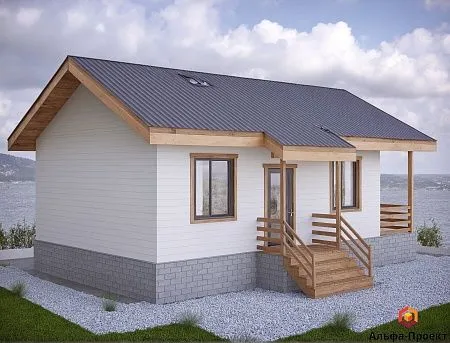 Проект каркасного дома 75 м2