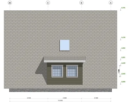 Проект каркасного дома "А-фрейм 10х12" с сауной, 152м2