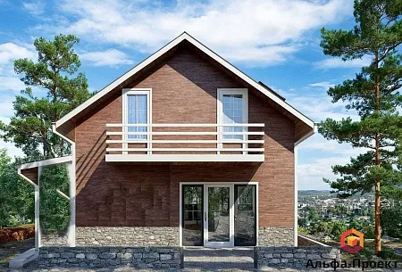 Проект дома из СИП 128м2 с сауной