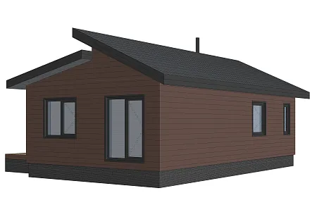 Проект каркасного дома "Микея" 98 м2