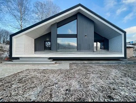 Проект каркасного Барнхаус 10х11,11 м, 128 м2