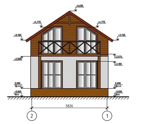 Проект дома из СИП "Селена" 80м2