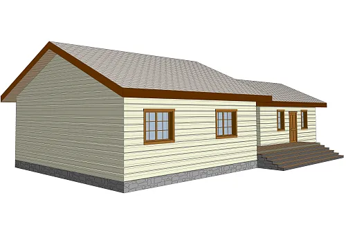 Проект каркасного дома с баней 153м2 Проект каркасного дома с баней 153м2