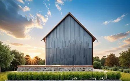 Готовый проект каркасного дома "Барнхаус 55"