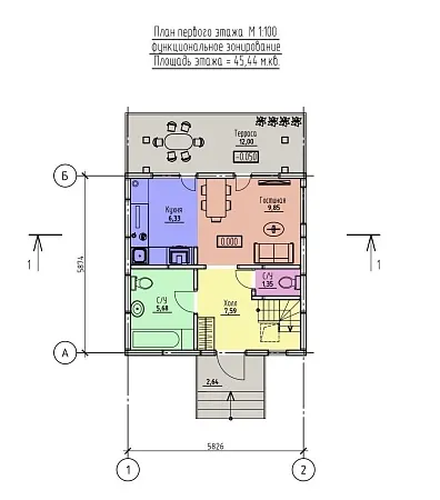 Проект дома из СИП "Селена" 80м2