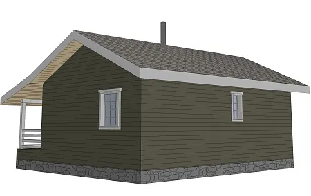 Проект каркасного дома 72 м2