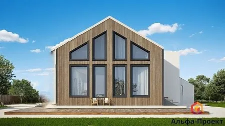 Готовый проект каркасного дома "Барнхаус 75.75"