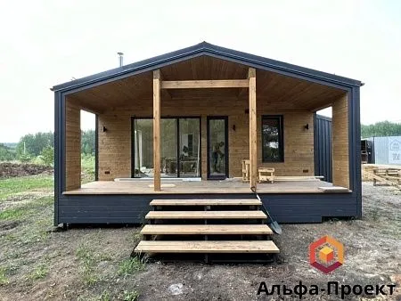 Проект каркасного дома "Барнхаус 90,5"