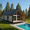 Проект каркасного Барнхаус 103 м2 Проект каркасного Барнхаус 103 м2