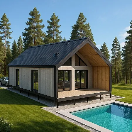 Проект каркасного Барнхаус 103 м2