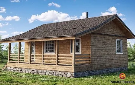 Проект каркасного дома 72 м2