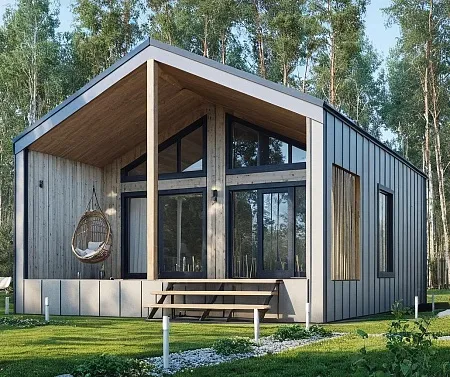 Готовый проект каркасного дома "Барнхаус 94"