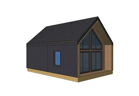 Проект каркасного Барнхаус 74 м2 (вариант 1)