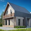 Проект каркасного "Барнхаус", 8х10 м, 160 м2 Проект каркасного "Барнхаус", 8х10 м, 160 м2