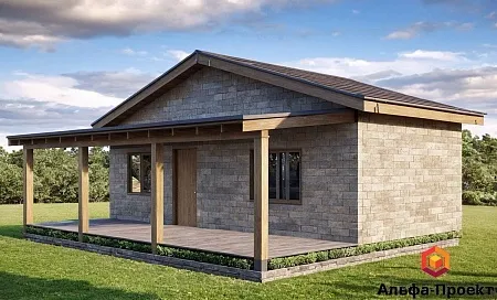 Проект каркасного дома 6х8 метра, 32м2