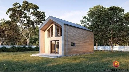 Проект каркасного "Барнхаус", 5х9.5 м, 80,9м2