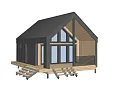 Проект каркасного дома-бани Барнхаус 68 м2 Проект каркасного дома-бани Барнхаус 68 м2