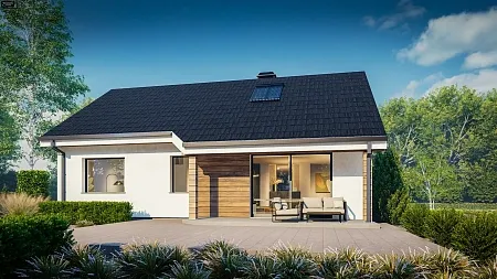 Проект дома 85м2 (8,4х12,3 м) из газобетона