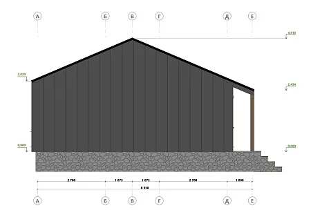 Готовый проект каркасного барнхаус 91 м2