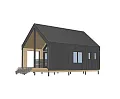 Проект каркасного дома-бани Барнхаус 68 м2 Проект каркасного дома-бани Барнхаус 68 м2