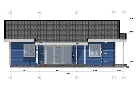 Проект каркасного дома 113 м2