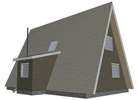 Проект каркасного дома "А-фрейм 10х13", 162м2