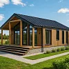Готовый проект каркасного барнхаус 91 м2