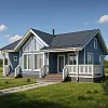 Готовый проект каркасного дома "Луга" 127 м2 Готовый проект каркасного дома "Луга" 127 м2